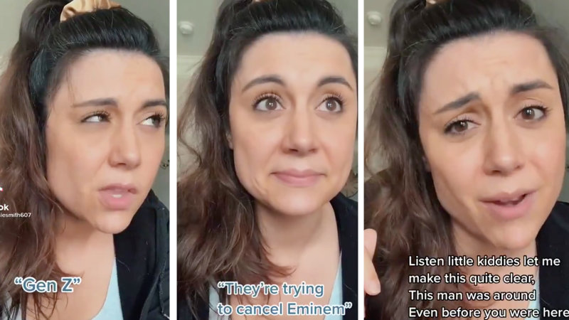 "Gen Z Is Trying To Cancel Eminem" TikTok Meme Template