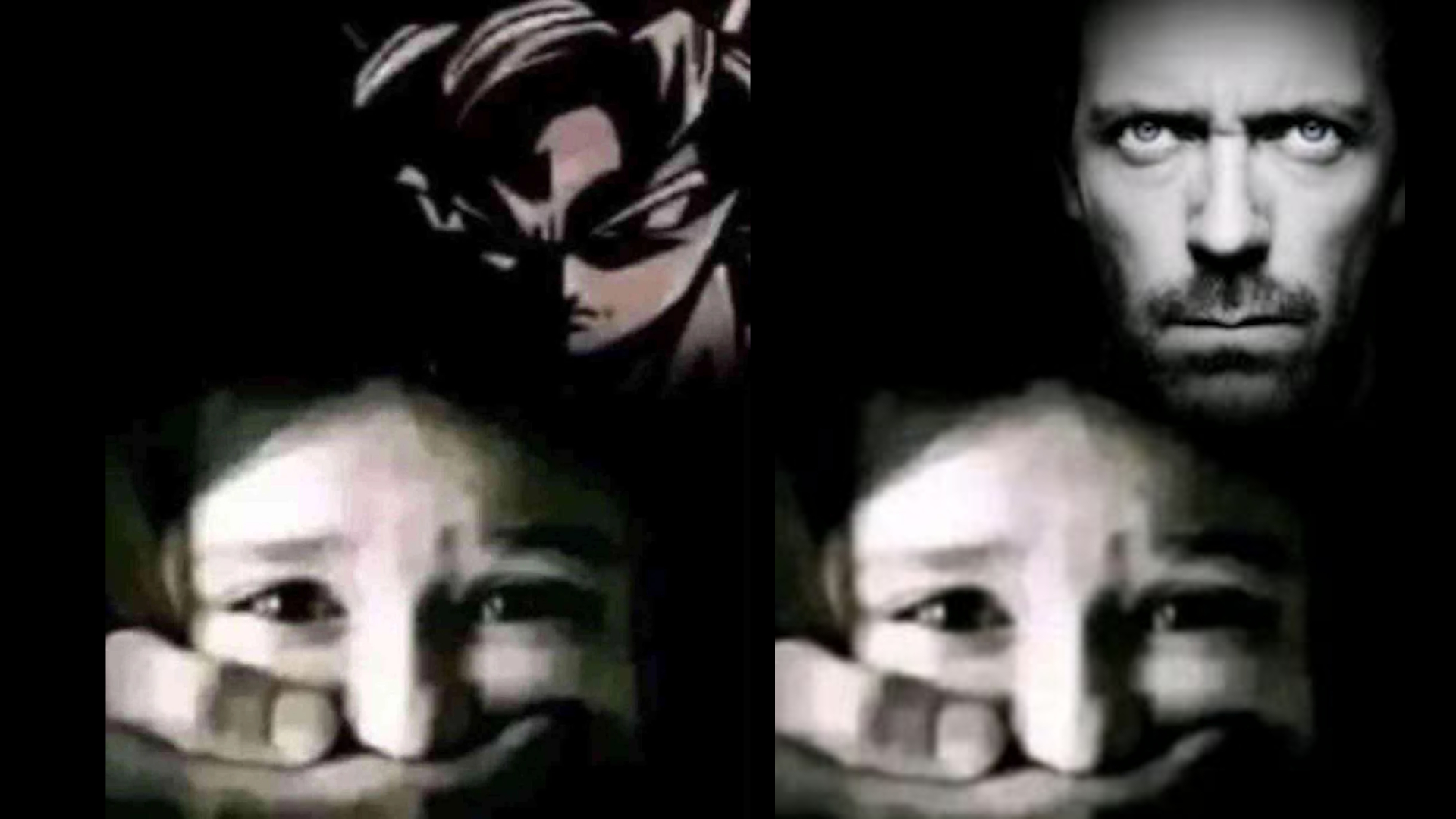 Girl With Man's Hand Over Mouth