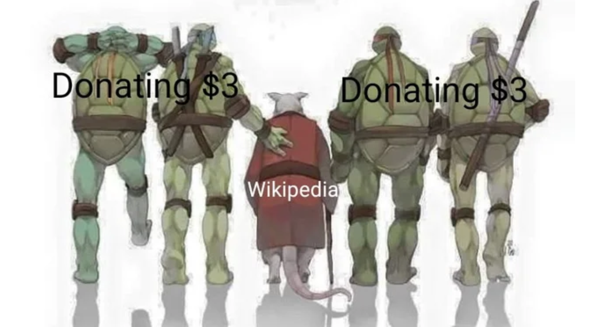 Giving Wikipedia 3 Dollars