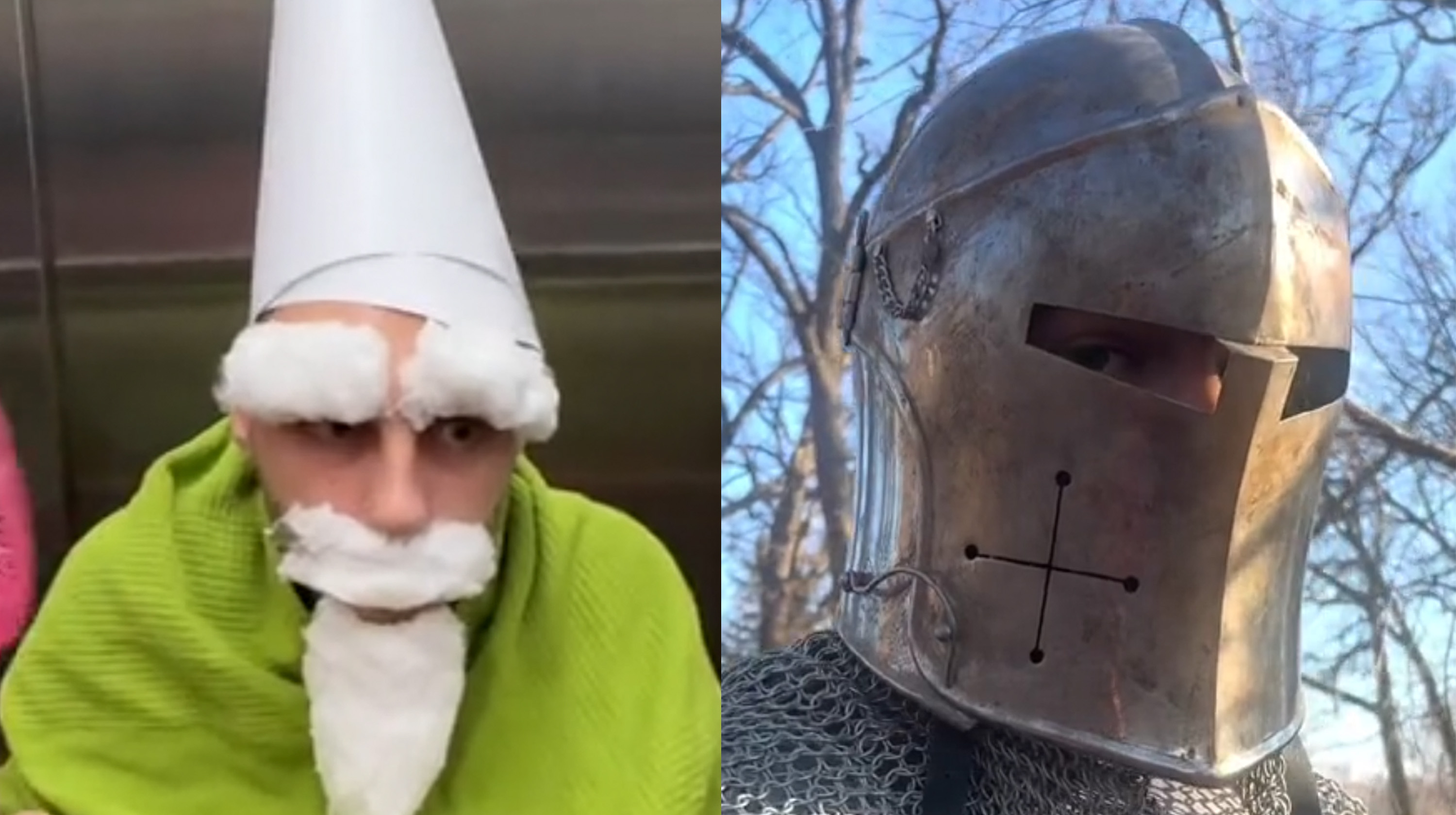 Gnomes vs. Knights Meme Template