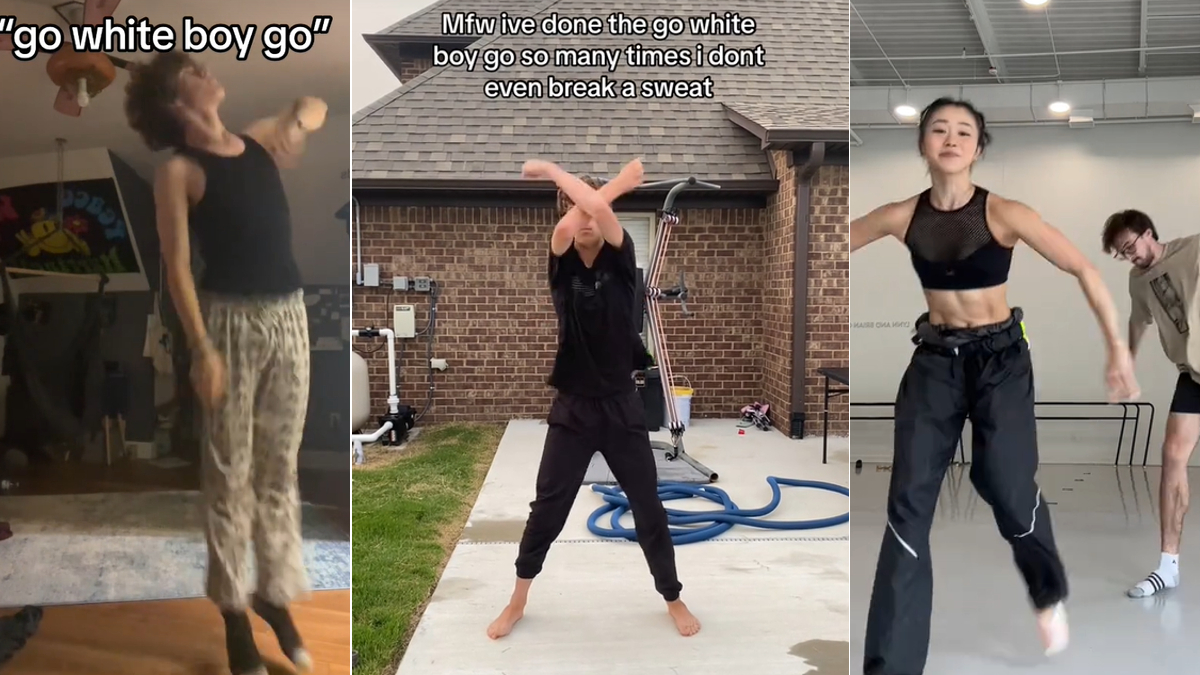 Go White Boy Go Dance Meme Template