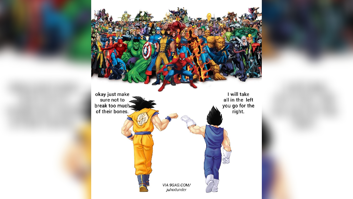 Goku and Vegeta Fist Bump / Make Sure Not To Break Too Much Of Their Bones