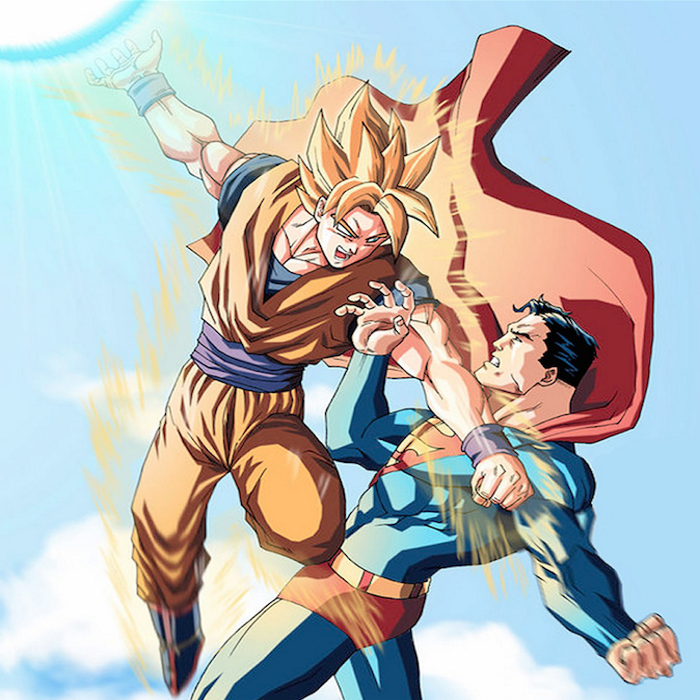 Goku vs. Superman Meme Template