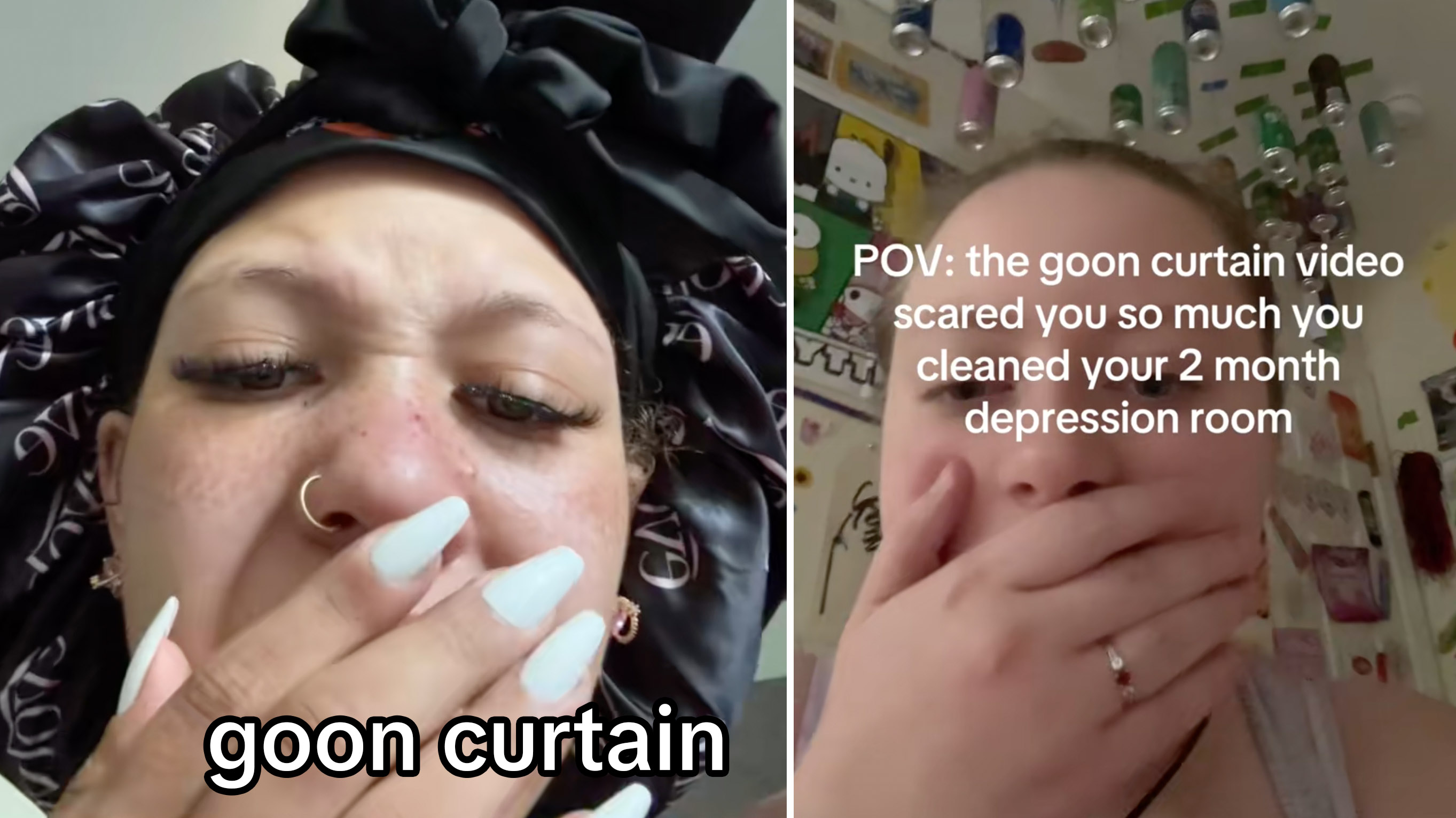 Goon Curtain Video Meme Template