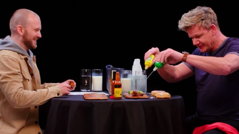 Gordon Ramsay on Hot Ones Meme Template