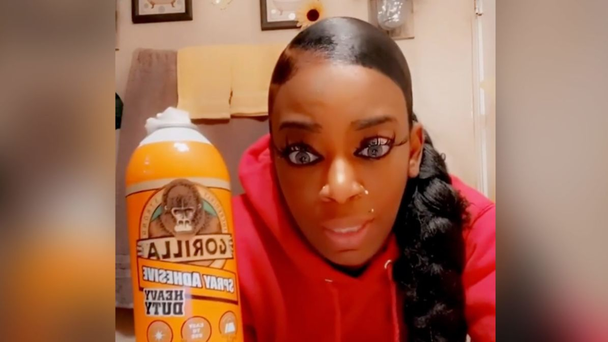 Gorilla Glue Girl Meme Template