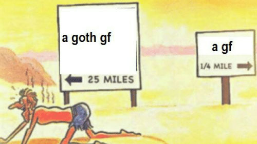 Goth GF Meme Template