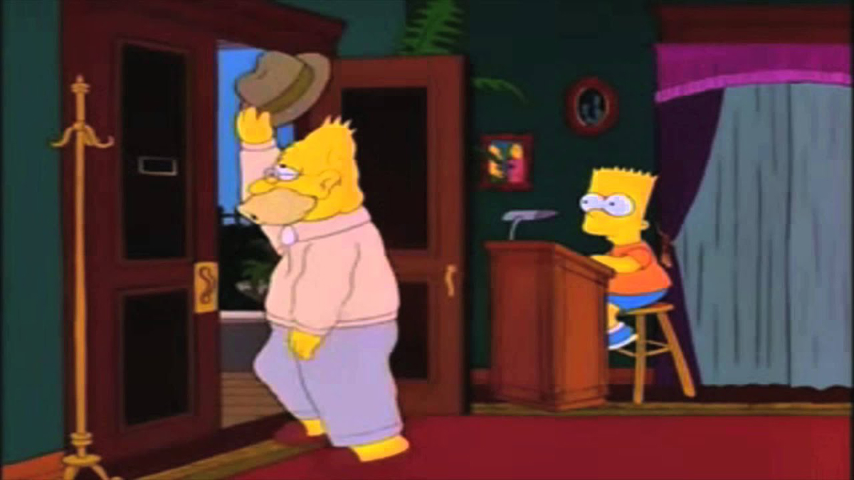 Grandpa Simpson Walking In and Out