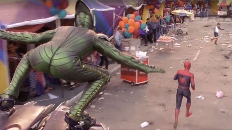 Green Goblin Chasing Spider-Man