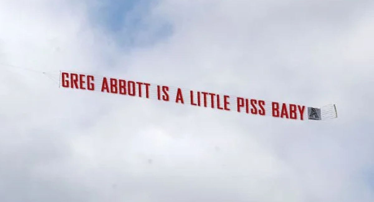 Greg Abbott Is a Little Piss Baby