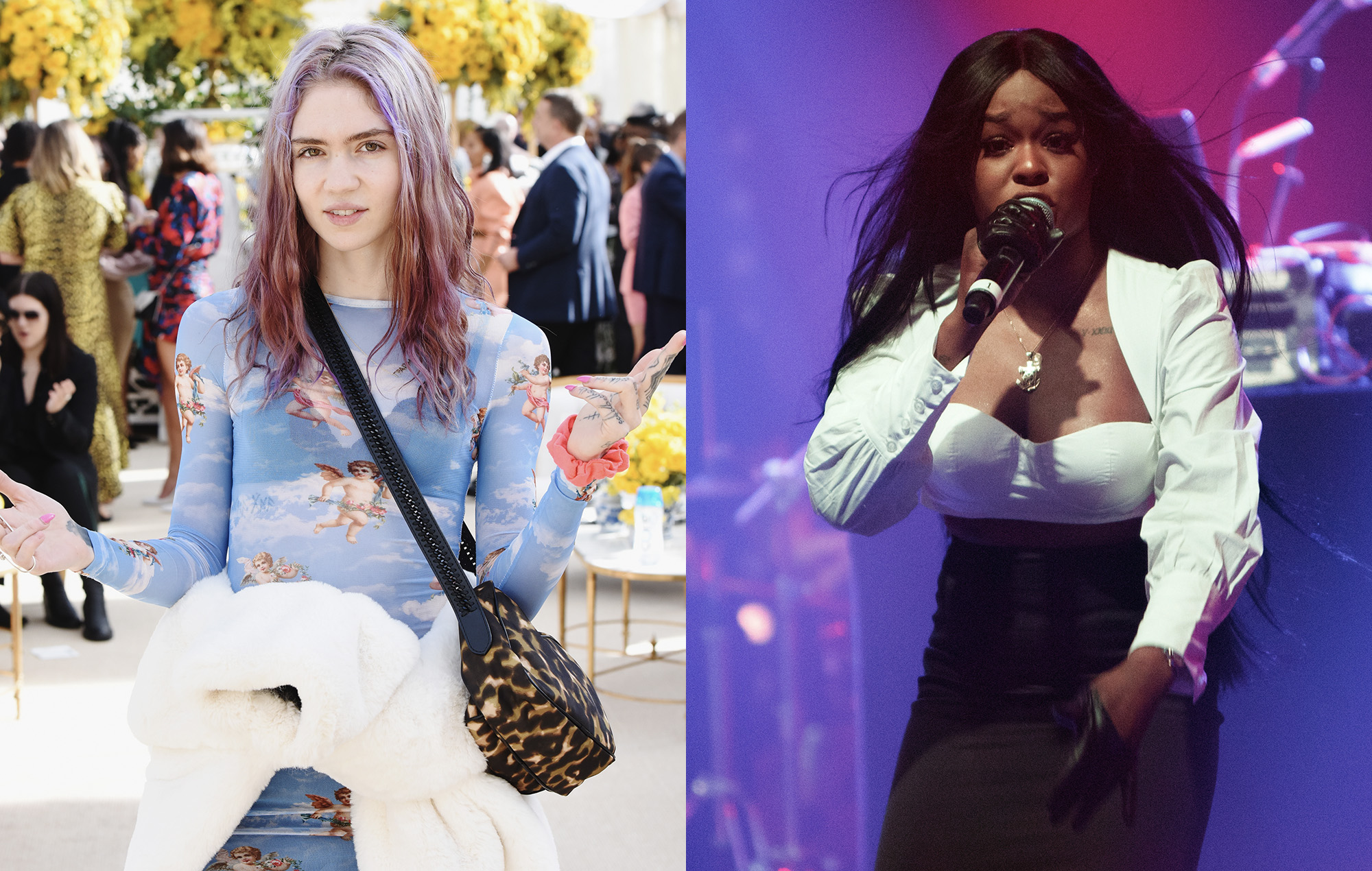 Grimes / Azealia Banks Feud Meme Template