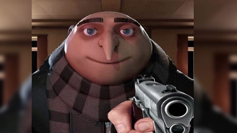 Gru Holding Gun / Things Are About to Get GRUesome