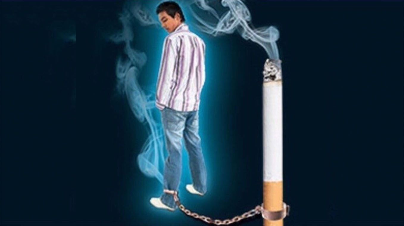Guy Chained To Cigarette Meme Template