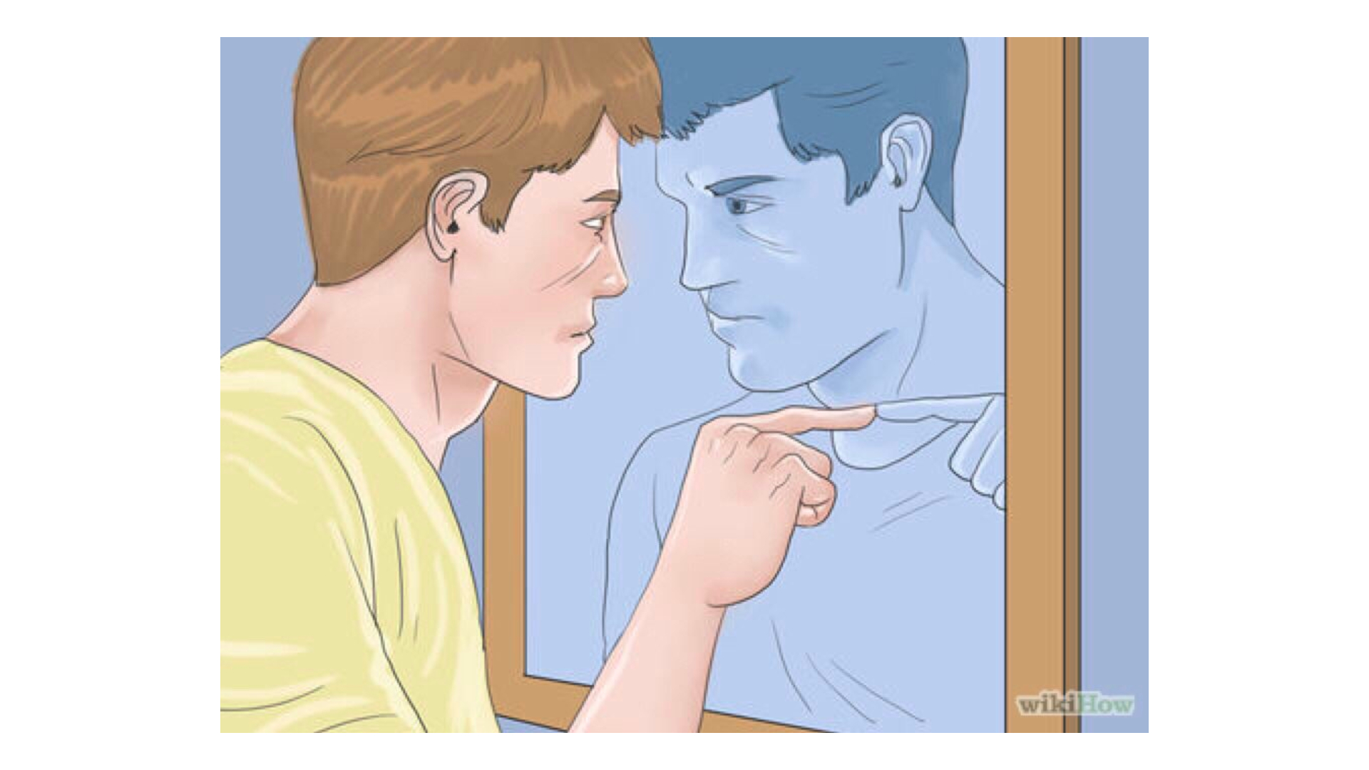 Guy Pointing At Himself In The Mirror Meme Template