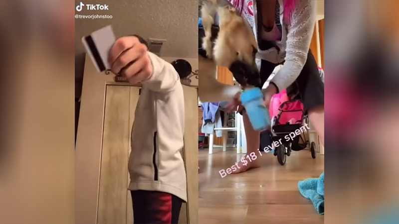 Guy Slamming Credit Card