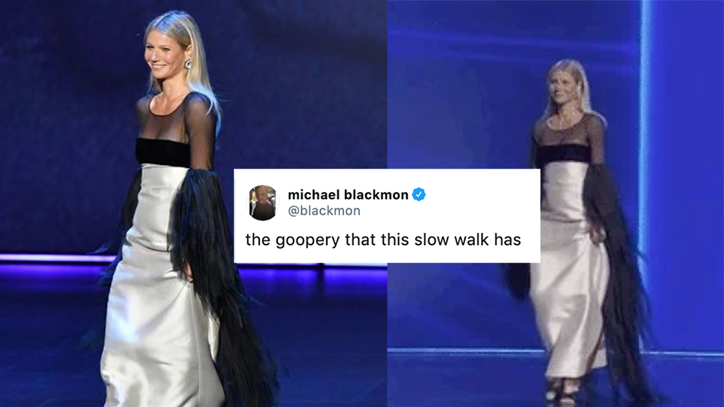 Gwenyth Paltrow Walking at the Emmys Meme Template