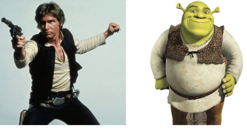 Han Solo and Shrek Dress the Same