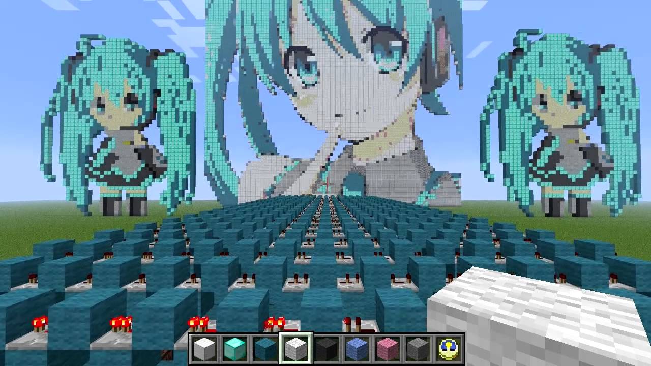 Hatsune Miku Created Minecraft Meme Template