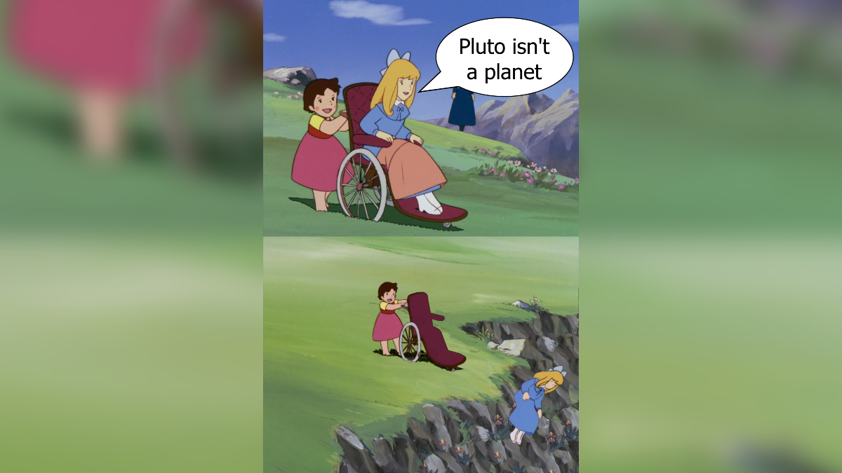 Heidi Pushes Clara Over Cliff Meme Template