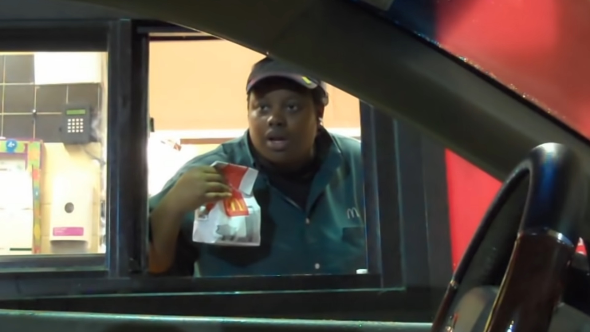 "Here's Your-" / Surprised Fast Food Worker