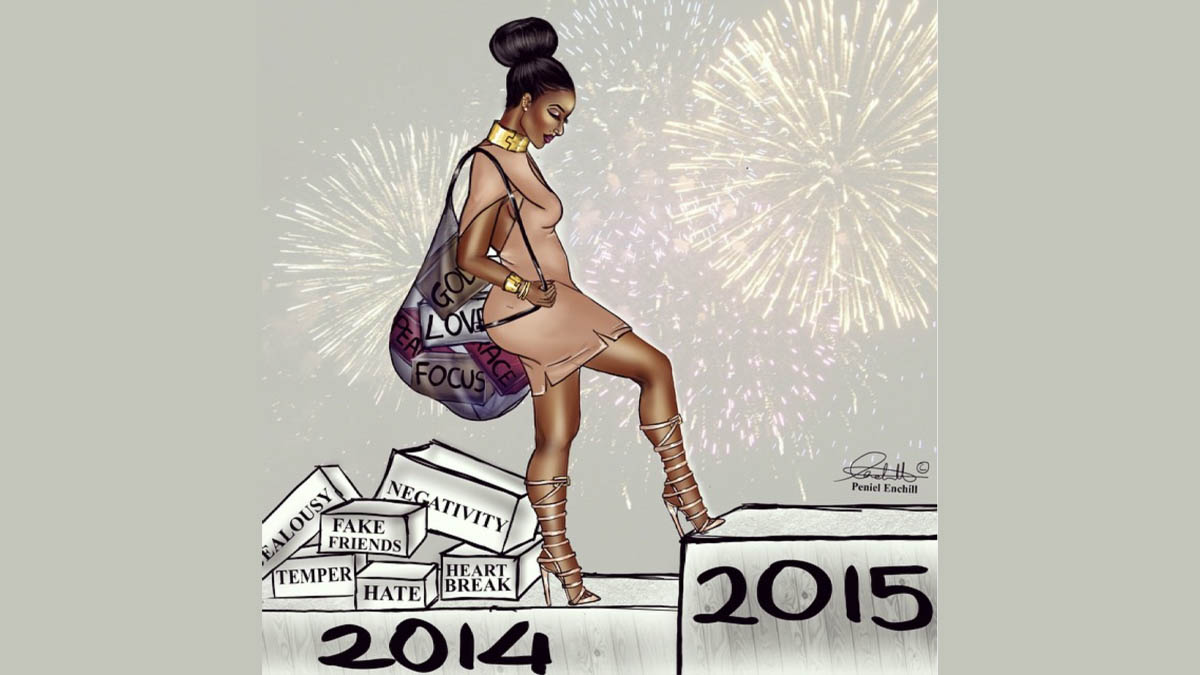 High-Heeled Woman Stepping Into the New Year Meme Template