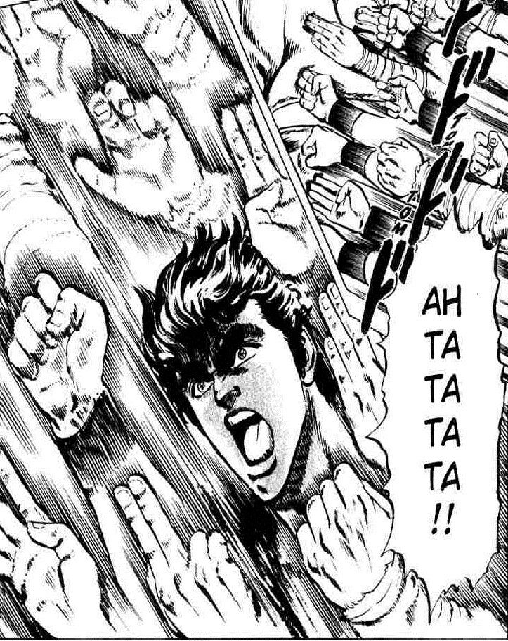 Hokuto Hyakuretsu-ken / "AH TATATATATATA" Meme Template