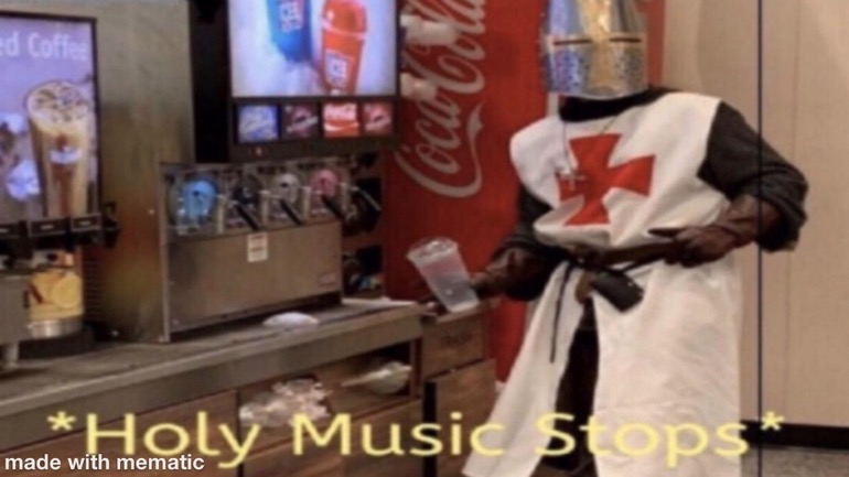 Holy Music Stops Meme Template