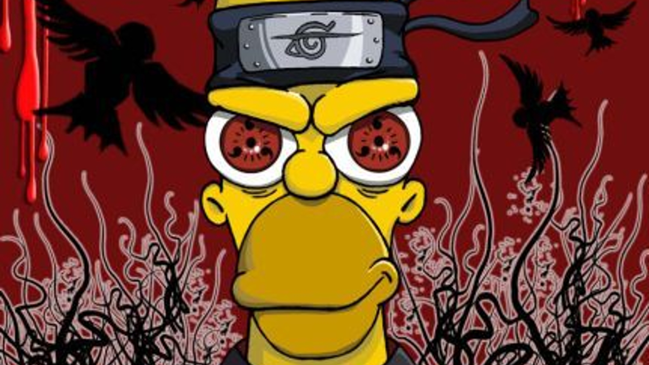 Homer Sharingan / Homer Uchiha Meme Template