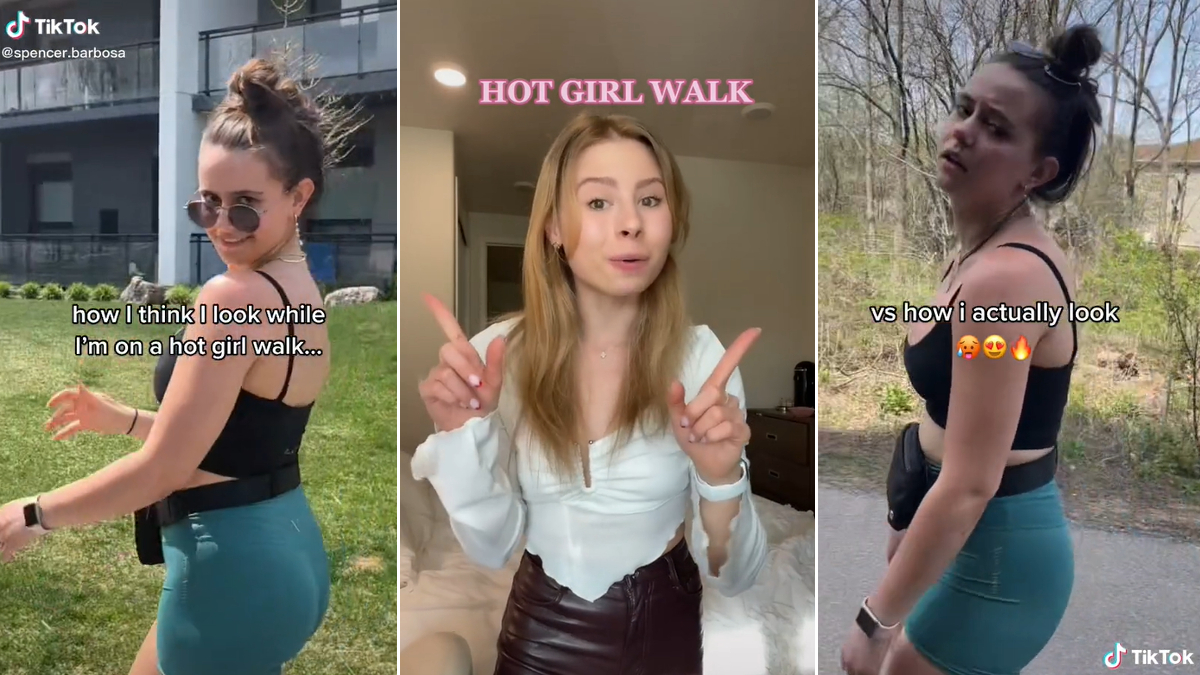 Hot Girl Walk Meme Template