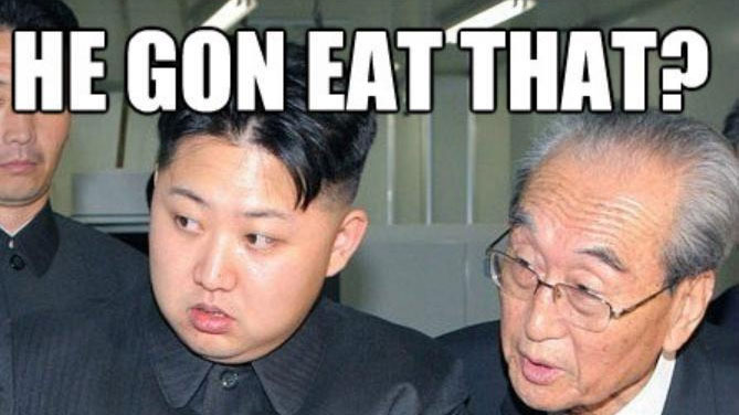 Hungry Kim Jong-un Meme Template