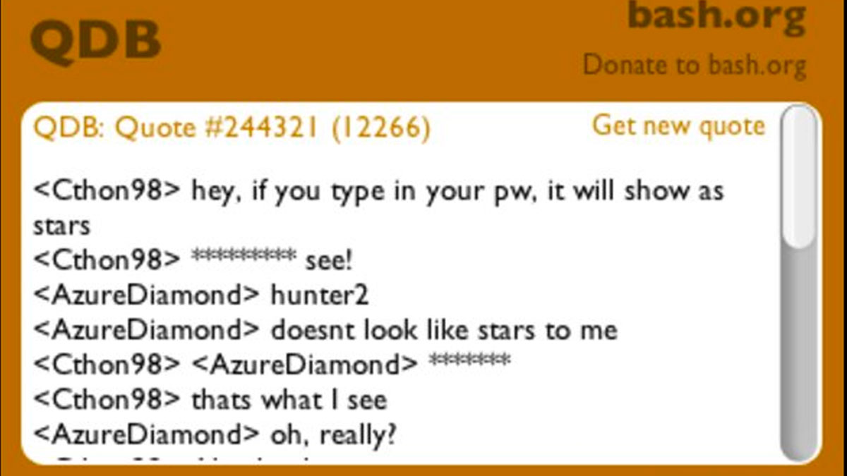 hunter2 Meme Template