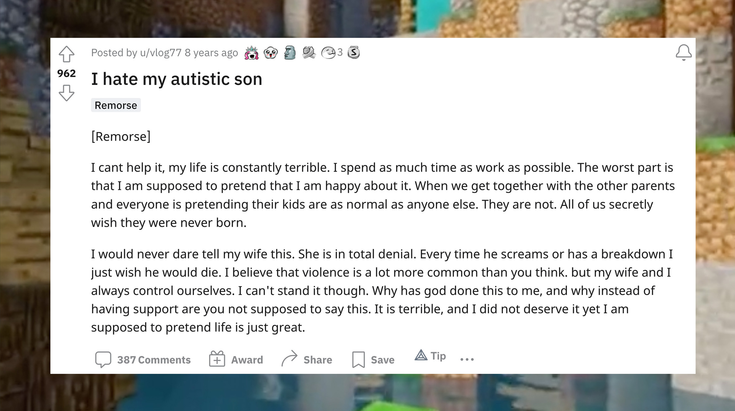 I Hate My Autistic Son