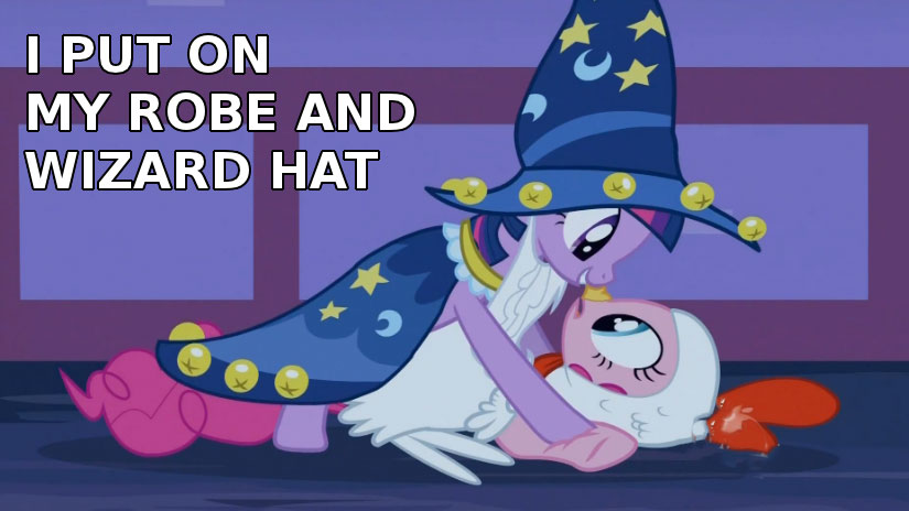 I Put on My Robe and Wizard Hat Meme Template