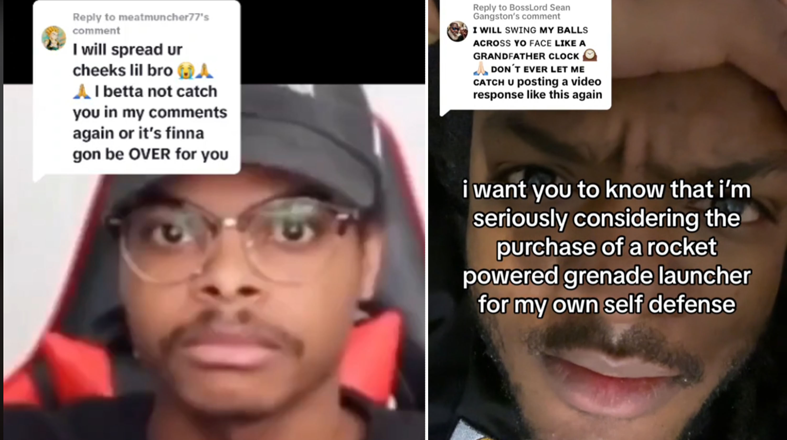 I Will Spread Ur Cheeks Lil Bro / Don't Ever Let Me Catch You In My Comments Cop... Meme Template