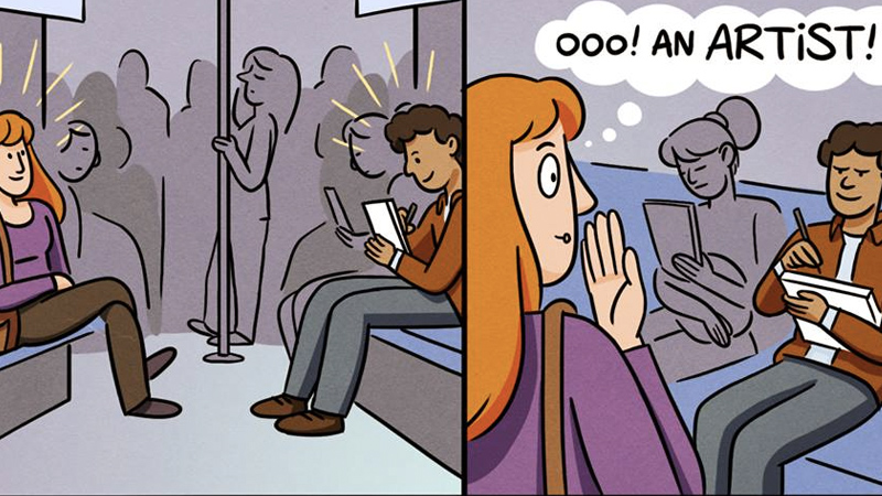 I Wonder What He's Drawing Meme Template