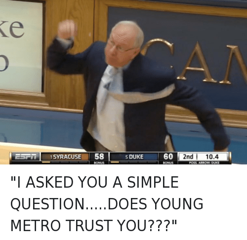 If Young Metro Don't Trust You Meme Template