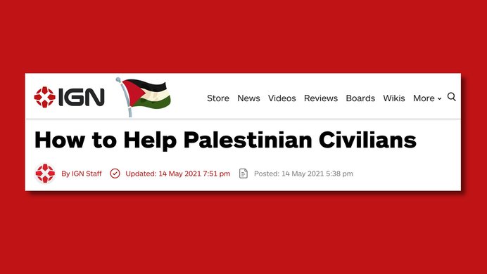 IGN's Palestinian Aid Article Meme Template