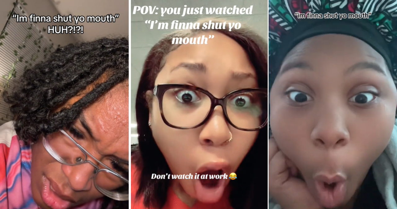 "I'm Finna Shut Yo Mouth" Video (TikTok) Meme Template