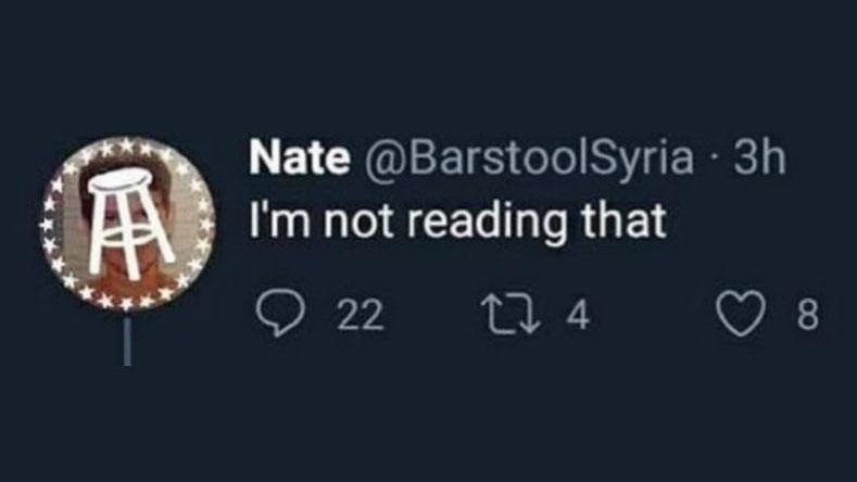 I'm Not Reading That Meme Template