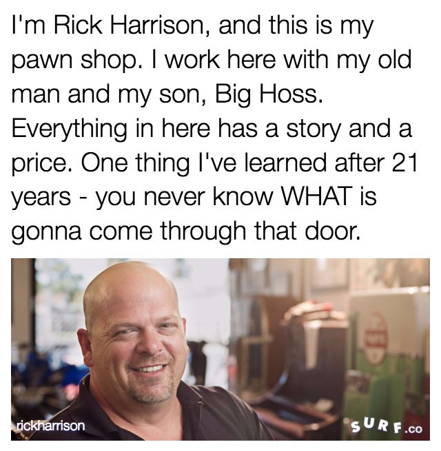 I'm Rick Harrison and This Is My Pawn Shop Meme Template