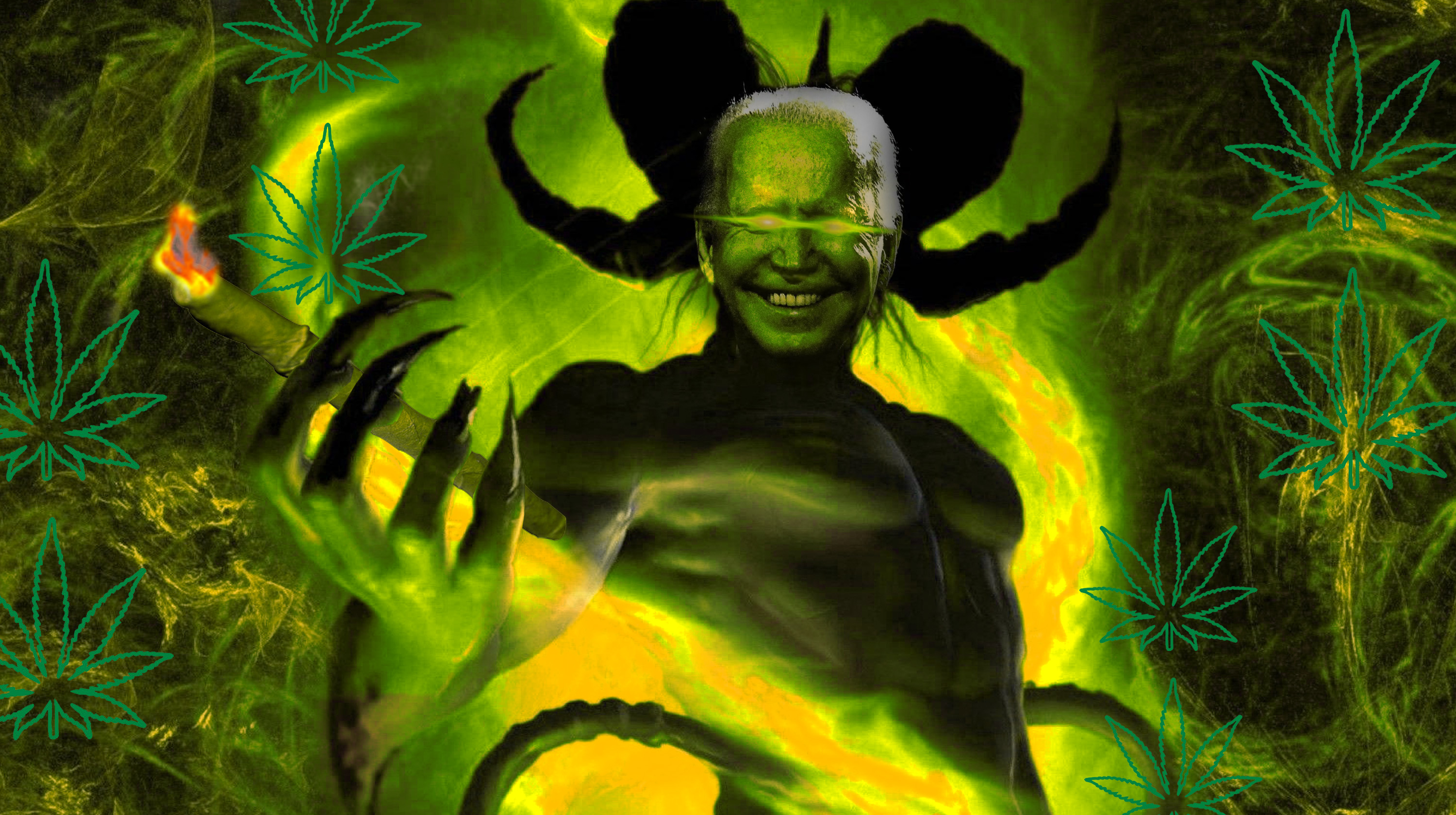 I'm Smoking on Bhutanese Shadow Garden Grown Dark Evil Pack Meme Template