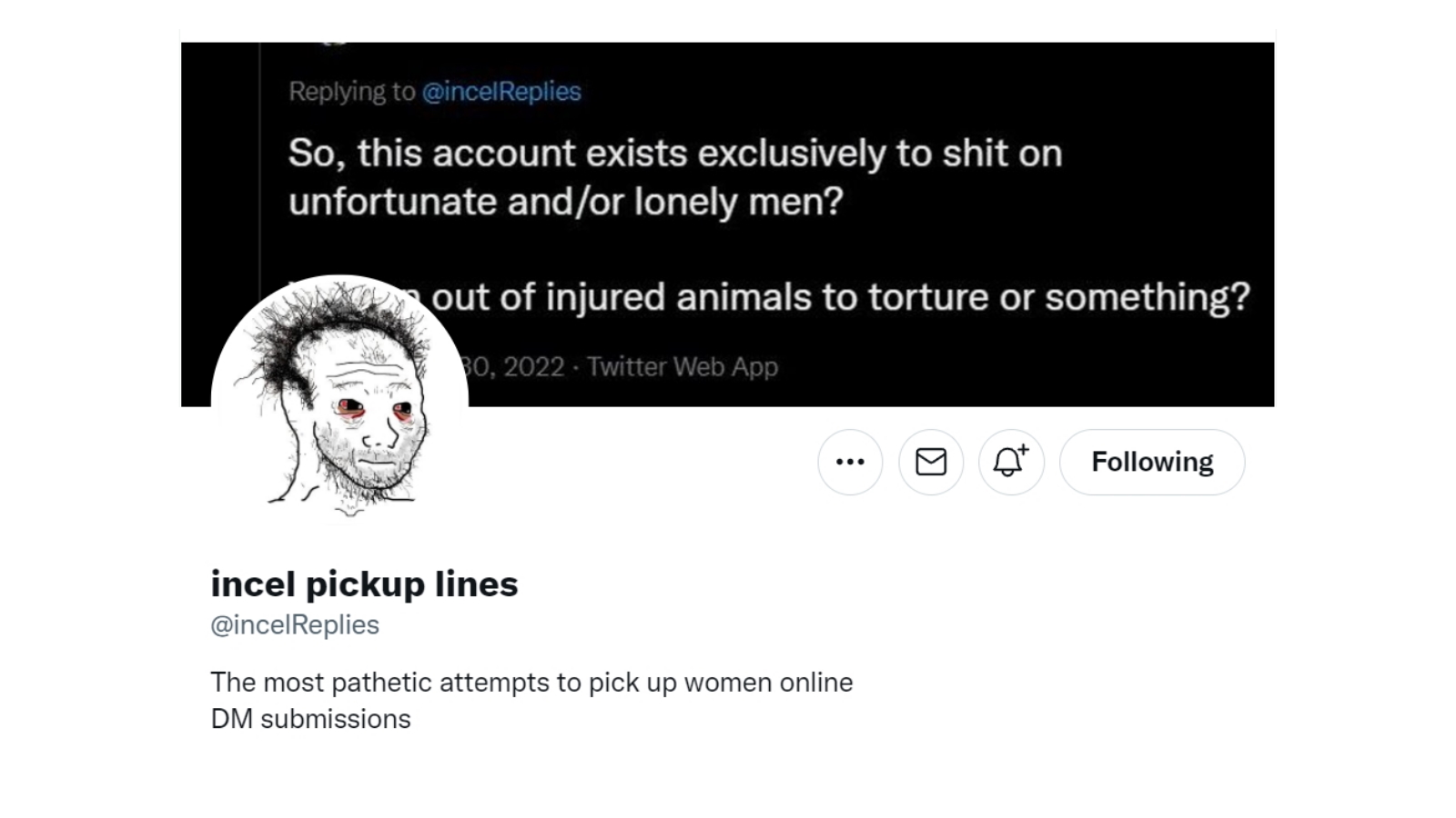 Incel Pickup Lines Meme Template