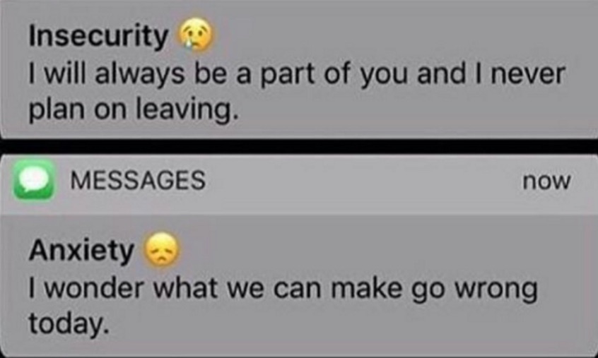 Insecurity / Anxiety Text Messages