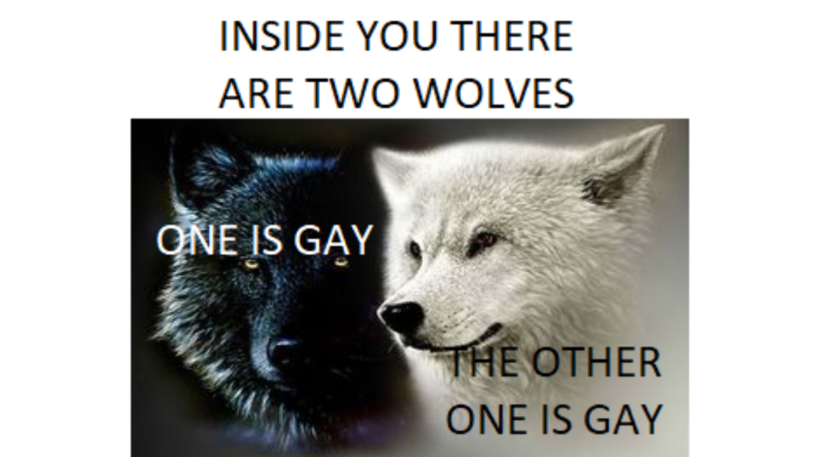Inside You There Are Two Wolves Meme Template