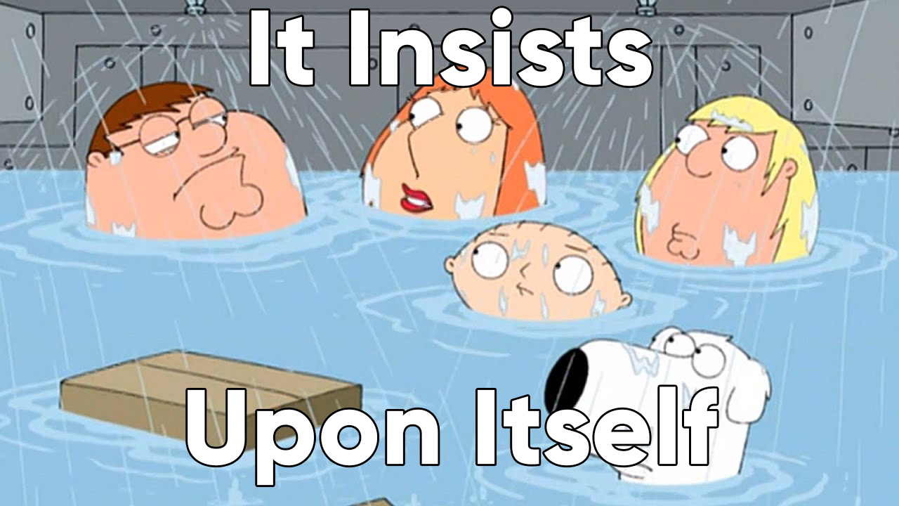 It Insists Upon Itself Meme Template