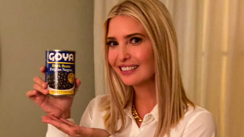 Ivanka Trump Holding Goya Beans Can Meme Template