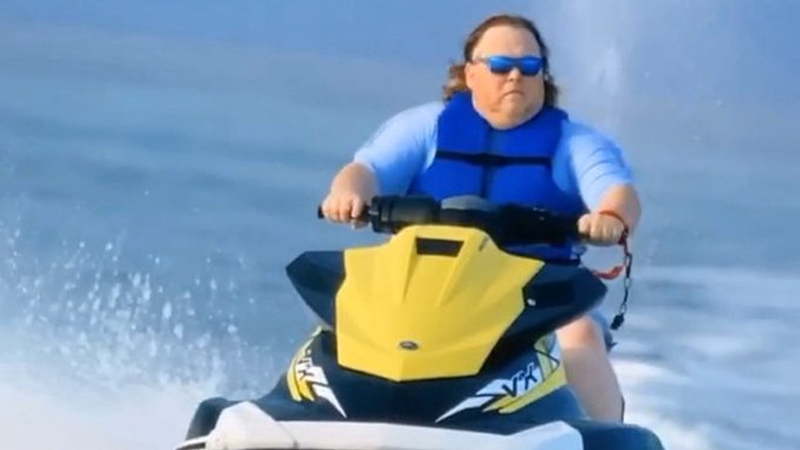 James Garretson on a Jet Ski Meme Template