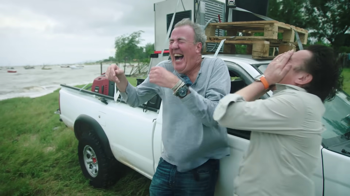 Jeremy Clarkson and Richard Hammond Laughing In the Wind Meme Template