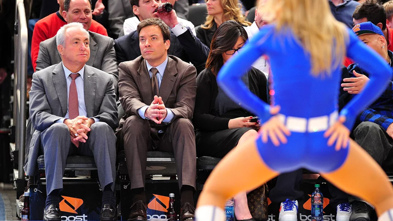 Jimmy Fallon and Lorne Michaels Ignore a Cheerleader Meme Template