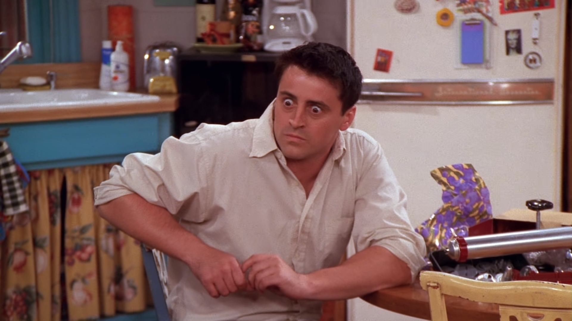 Joey's Delayed Reaction Meme Template